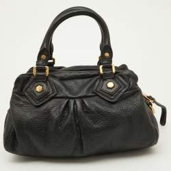 Pre Owned Marc by Marc Jacobs Black Leather Classic Q Groovee Satchel