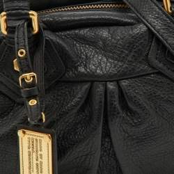 Pre Owned Marc by Marc Jacobs Black Leather Classic Q Groovee Satchel
