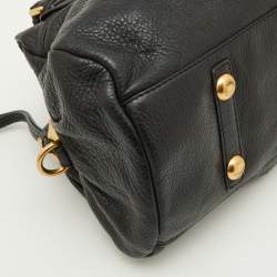 Pre Owned Marc by Marc Jacobs Black Leather Classic Q Groovee Satchel