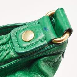 Pre Owned Marc by Marc Jacobs Green Leather Turnlock Faridah Hobo