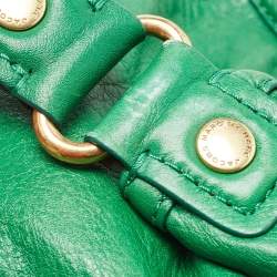 Pre Owned Marc by Marc Jacobs Green Leather Turnlock Faridah Hobo