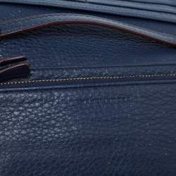 Marc Jacobs Navy Blue Leather Recruit Wallet on Strap