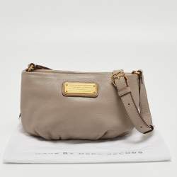 Marc by Marc Jacobs Grey Leather Classic Q Percy Crossbody Bag