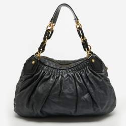 Marc by Marc Jacobs Metallic Grey Leather Hobo