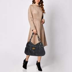 Marc by Marc Jacobs Metallic Grey Leather Hobo