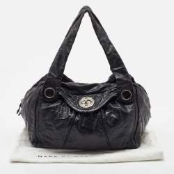 Marc by Marc Jacobs Black Glossy Leather Shoulder Bag
