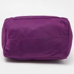 Pre Owned Marc by Marc Jacobs Purple Nylon and Leather Preppy Satchel