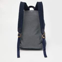 Marc by Marc Jacobs Two Tone Blue Denim Double Zip Backpack