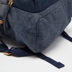 Marc by Marc Jacobs Two Tone Blue Denim Double Zip Backpack