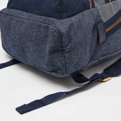 Marc by Marc Jacobs Two Tone Blue Denim Double Zip Backpack
