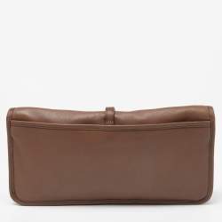 Marc by Marc Jacobs Beige Leather Metal Flap Clutch