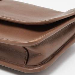 Marc by Marc Jacobs Beige Leather Metal Flap Clutch