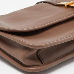 Marc by Marc Jacobs Beige Leather Metal Flap Clutch