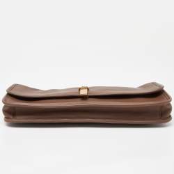 Marc by Marc Jacobs Beige Leather Metal Flap Clutch