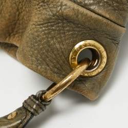 Pre Owned Marc by Marc Jacobs Olive Green Leather Classic Q Hillier Hobo