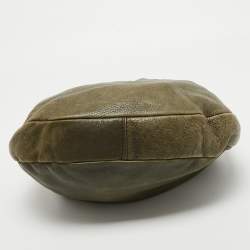 Pre Owned Marc by Marc Jacobs Olive Green Leather Classic Q Hillier Hobo