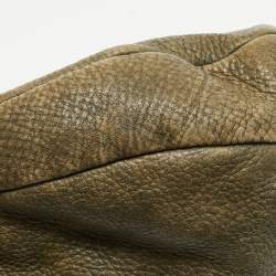 Pre Owned Marc by Marc Jacobs Olive Green Leather Classic Q Hillier Hobo