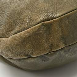 Pre Owned Marc by Marc Jacobs Olive Green Leather Classic Q Hillier Hobo