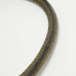 Pre Owned Marc by Marc Jacobs Olive Green Leather Classic Q Hillier Hobo