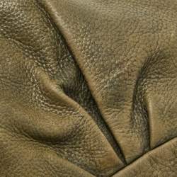 Pre Owned Marc by Marc Jacobs Olive Green Leather Classic Q Hillier Hobo