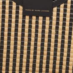 Pre Owned Marc by Marc Jacobs Black/Natural Jute Isle De Sea Satchel