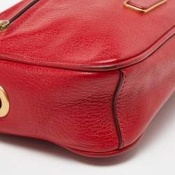 Pre Owned Marc by Marc Jacobs Red Leather Crossbody Bag