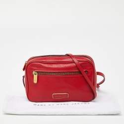 Pre Owned Marc by Marc Jacobs Red Leather Crossbody Bag