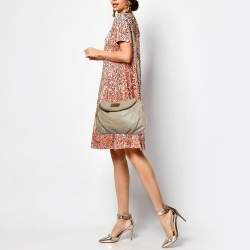 Marc by Marc Jacobs Grey Leather Classic Q Natasha Crossbody Bag