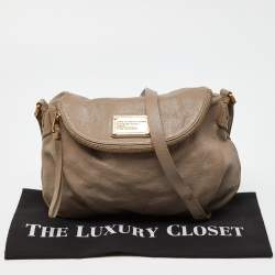 Marc by Marc Jacobs Grey Leather Classic Q Natasha Crossbody Bag