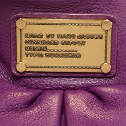 Pre Owned Marc by Marc Jacobs Purple Leather Classic Q Hillier Hobo