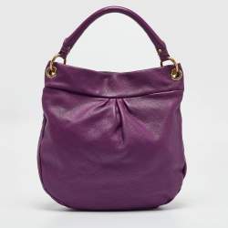 Pre Owned Marc by Marc Jacobs Purple Leather Classic Q Hillier Hobo