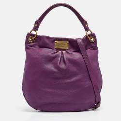 Pre Owned Marc by Marc Jacobs Purple Leather Classic Q Hillier Hobo