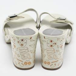 Marc by Marc Jacobs Cream Leather Slides Size 36