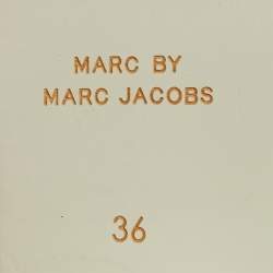 Marc by Marc Jacobs Cream Leather Slides Size 36