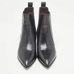مملوكة مسبقًا Marc by Marc Jacobs Black Leather Ankle Boots Size 36