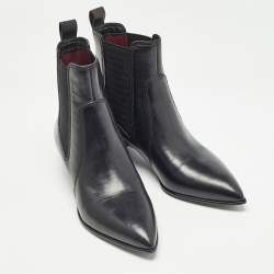مملوكة مسبقًا Marc by Marc Jacobs Black Leather Ankle Boots Size 36