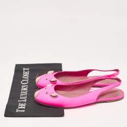 Marc by Marc Jacobs Pink Leather Mouse Slingback Flats Size 37