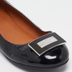 Pre Owned Marc by Marc Jacobs Black Patent Leather Ballet Flats Size 38.5