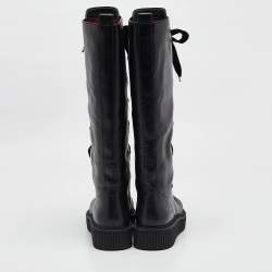 مملوكة مسبقًا Marc by Marc Jacobs Black Leather Knee Length Boots Size 39