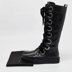 مملوكة مسبقًا Marc by Marc Jacobs Black Leather Knee Length Boots Size 39