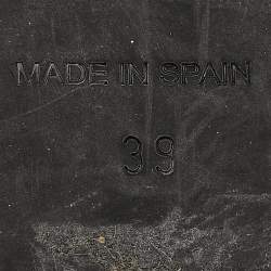 Pre Owned Marc by Marc Jacobs Black Leather Stripe Espadrille Wedge Sandals Size 39