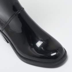 Pre Owned Marc by Marc Jacobs Black Rubber Rain Boots Size 37