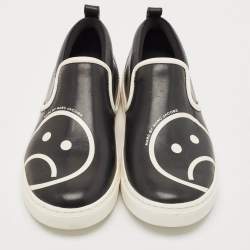Marc by Marc Jacobs Black Leather Slip On Sneakers Size 38