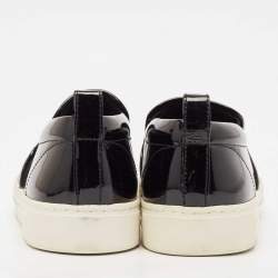 Marc by Marc Jacobs Blue/Black Python Embossed Leather Broome Sneakers Size 36