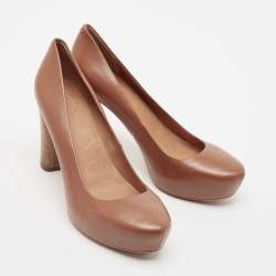 Marc by Marc Jacobs Brown Leather Platform Pumps Size 37