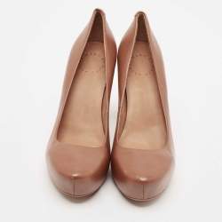 Marc by Marc Jacobs Brown Leather Platform Pumps Size 37