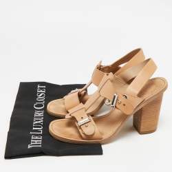 Marc by Marc Jacobs Beige Leather Slingback Sandals Size 37