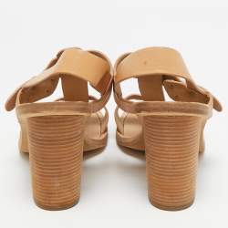 Marc by Marc Jacobs Beige Leather Slingback Sandals Size 37
