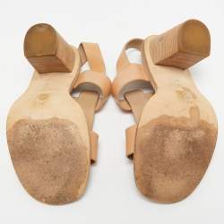 Marc by Marc Jacobs Beige Leather Slingback Sandals Size 37