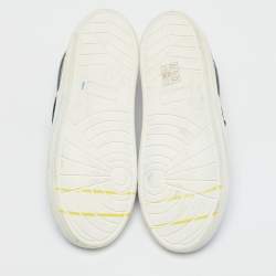 Marc by Marc Jacobs Blue Python Embossed Leather Broome Sneakers Size 36